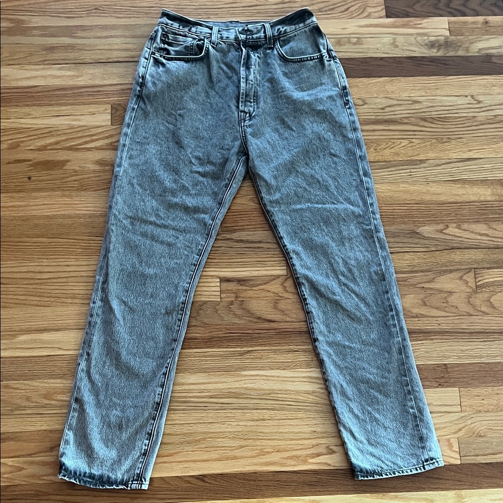 imogene + willie Harper Grey High Waisted Straight Jeans - Picture 2 of 10